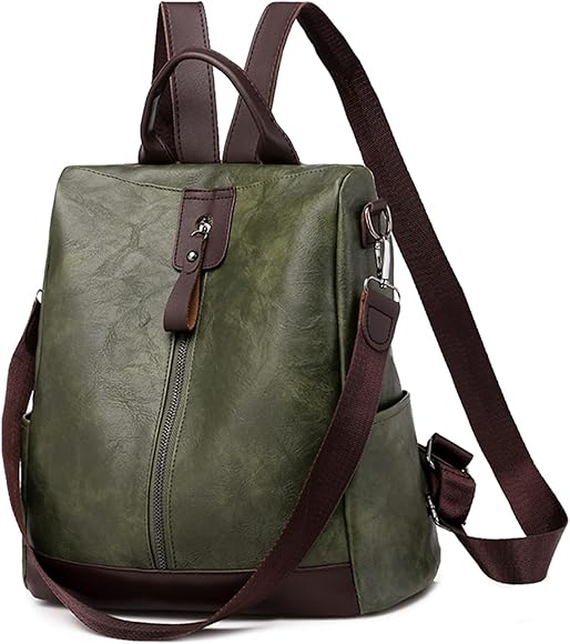 JSNOM Mochila mujer piel casual antirrobo bolso mochila mujer pequeña elegante impermeable Daypack para universidad escuela compras trabajo