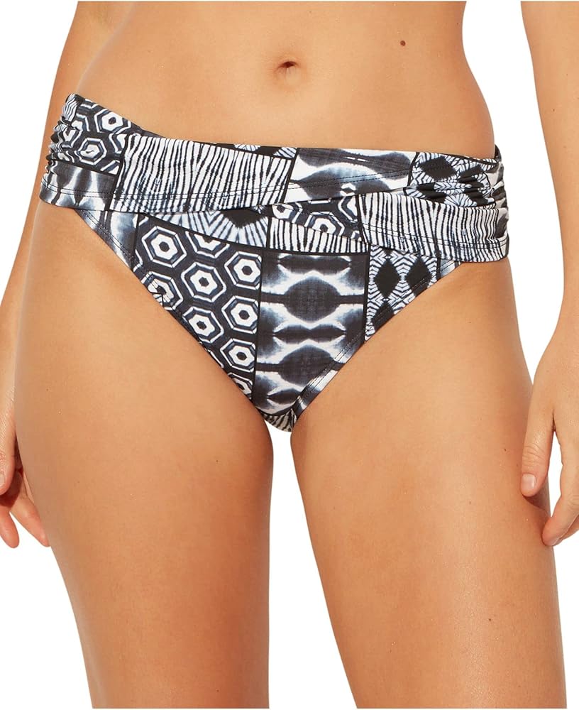 Bleu Rod Beattie Womens Printed Lined Swim Bottom Separates Navy 8, Navy Blue