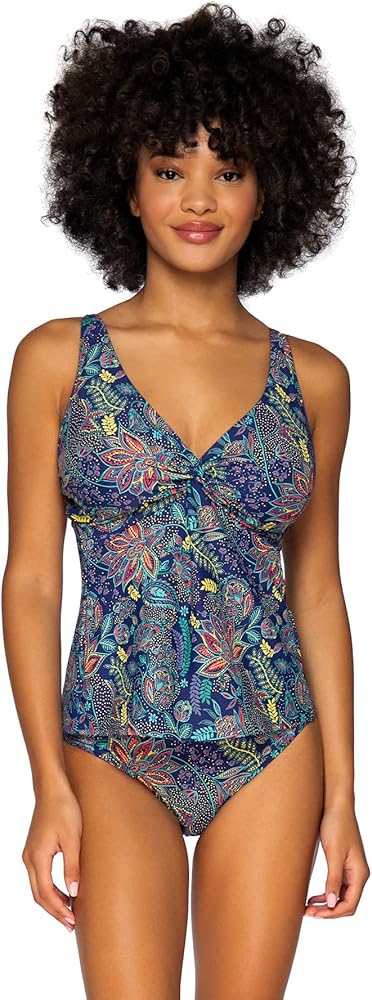 Sunsets Forever Tankini Top, Dreamscape, 34E/32F/30G