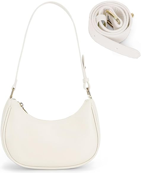 Katleay Bolso Mano Mujer, Y2k Moda Bolsos para Mujeres, Bolso Hombro Pu para Mujer, Bolso Bandolera para Axila, con Correas Ajustables Extensibles, para Axila, Bandolera