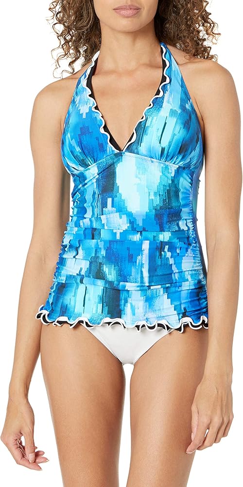 Profile by Gottex Women's Standard Halter V-Neck Tankini Top Swimsuit