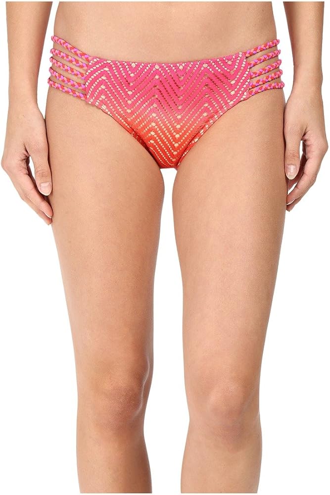 Luli Fama Women's Sunset Angel Braided Side Full Bikini Bottom