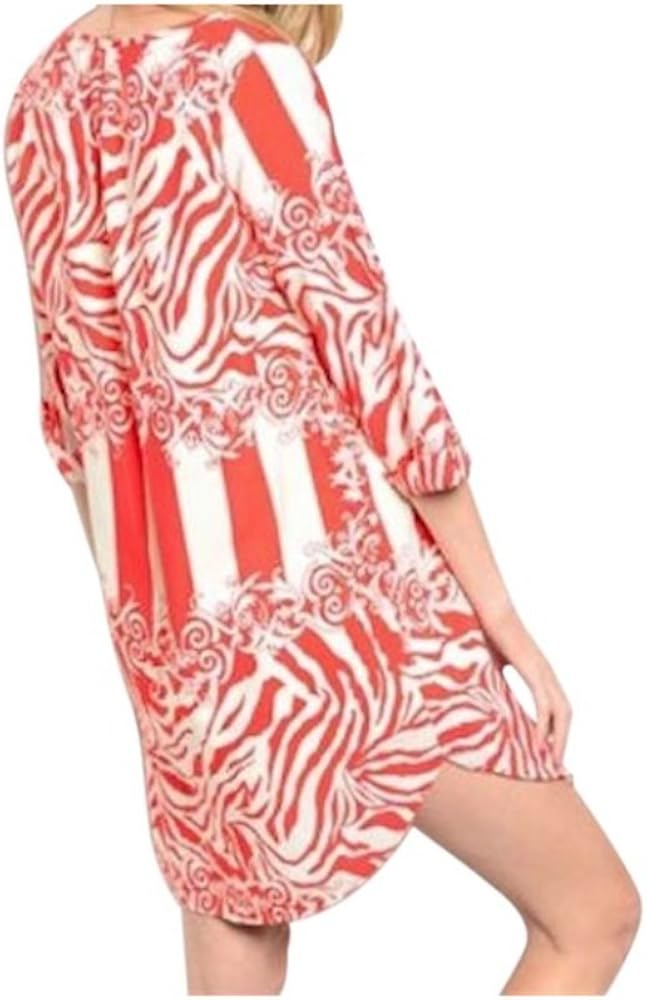 Final Sale! NO Returns! Zebra Stripe Tunic Beach Cover-Up