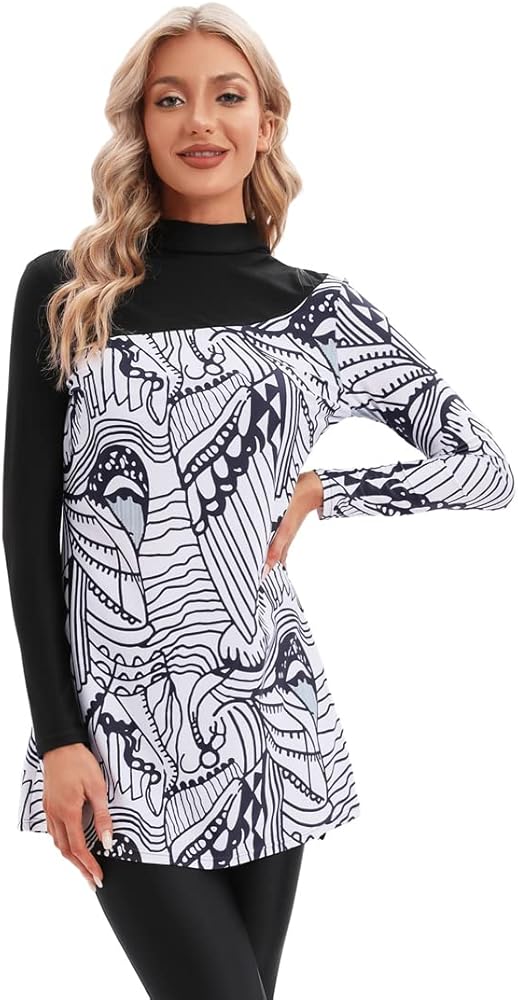 Burkini Swimsuits Women Modest Muslim Swimwear Islamic Long Sleeve Full Cover Hijab Bathing Suit