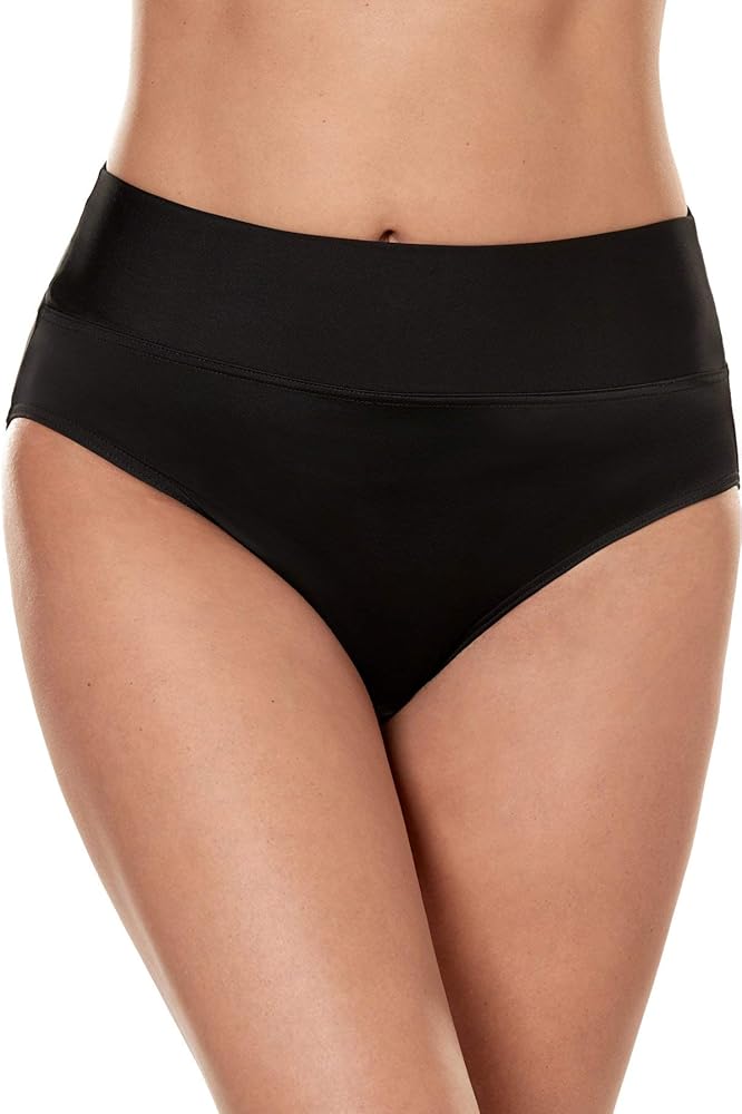 Miraclesuit Women's Miracle Solids High Waist Bikini Bottom Black 16