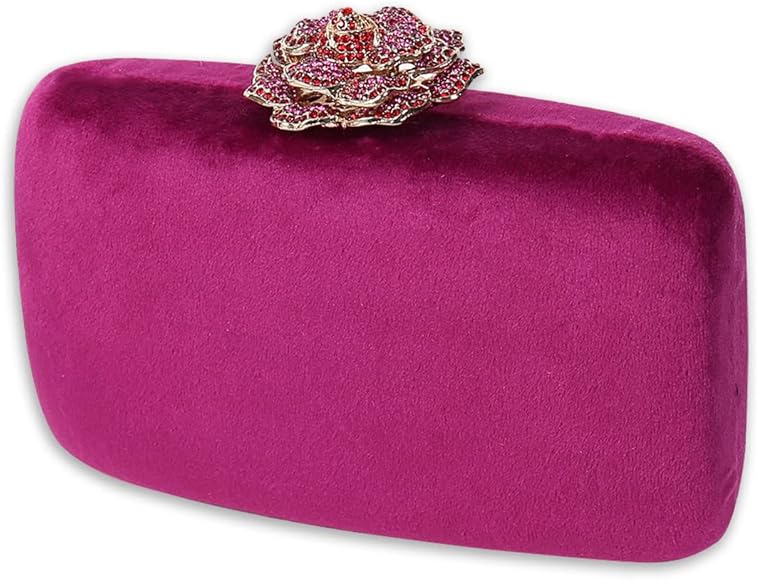 CORIOS Bolso Fiesta para Mujer Terciopelo Bolso de Noche Bolsa de Cadena Brillante Bolso de Hombro Boda Cartera de Mano Elegante Bolso Bandolera para Fiesta de Graduación Banquete Boda Violeta