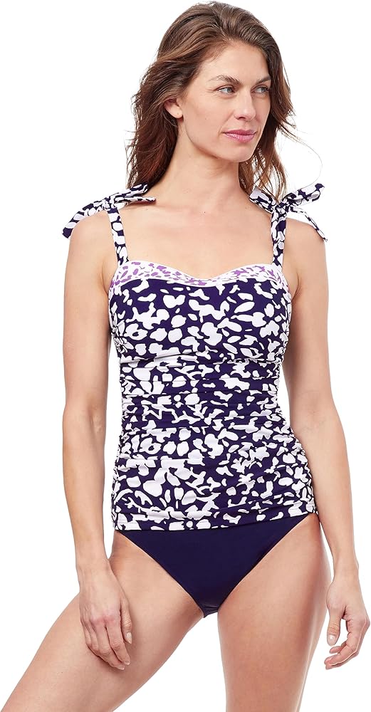 Profile by Gottex Women's Standard Pop Flower D-Cup Tankini