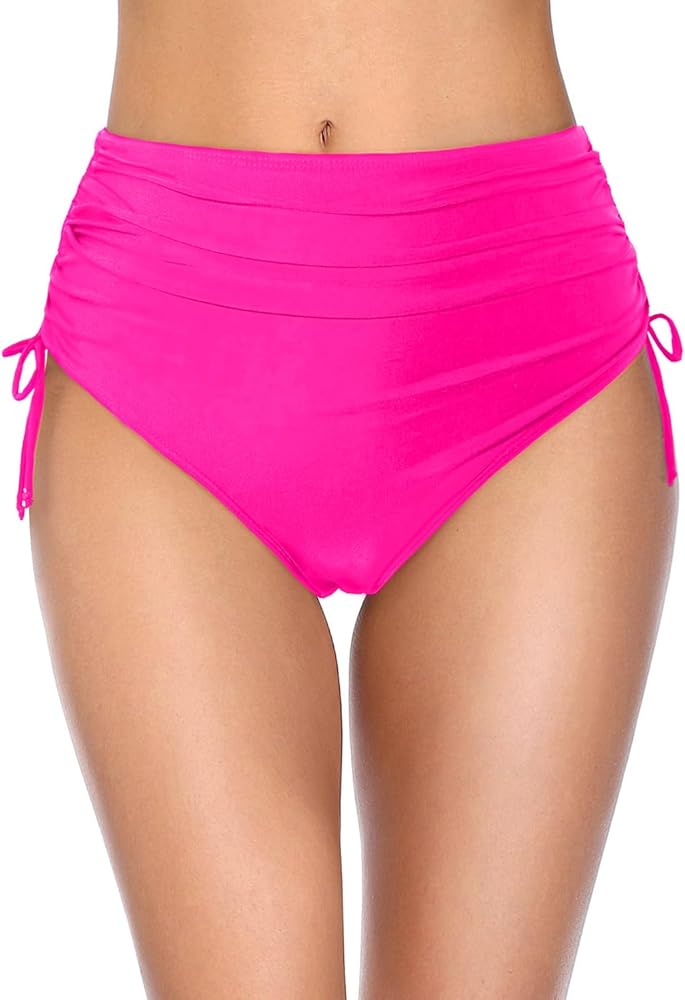 Holipick Women High Waisted Bikini Bottoms Full Coverage Swim Bottom Tummy Control Swimsuit Bottom