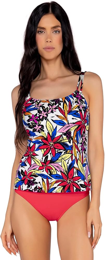 Sunsets Taylor Tankini Swim Top, Bold Blossom, 34DD