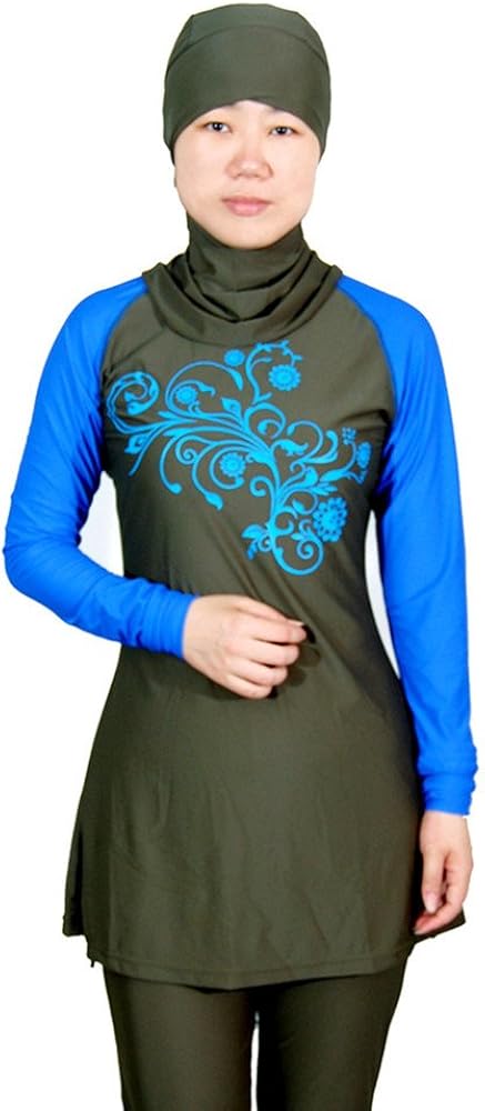 Modest Swimsuit Swimwear for Women Hijab Full Coverage Swimming Beachwear Long-Sleeve Surfing Suit Sun Protection