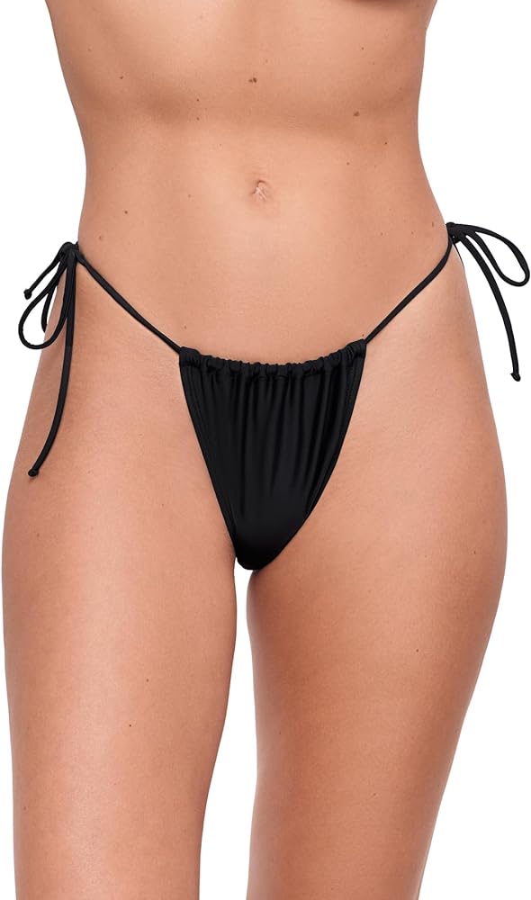 Sports Illustrated Women's Standard String Tie Side Tanga Bikini Bottom