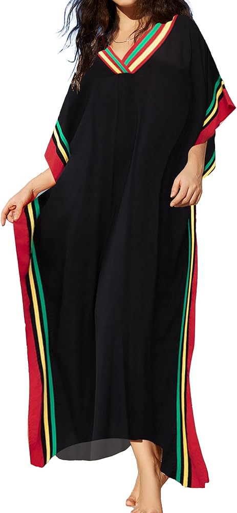 Bsubseach Kaftan Dresses for Women Plus Size Beach Cover Up Caftan Loungewear Vacation