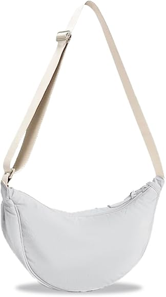 HIOQFR Bolso en Forma de Media Luna Bolsos Bandolera Mujer Bolso Cruzado Hobo Casual Crossbody Bag Women Bolso de Hombro Pequeña Bolso Riñonera con Correa Ajustable Half Moon Bag de Viaje