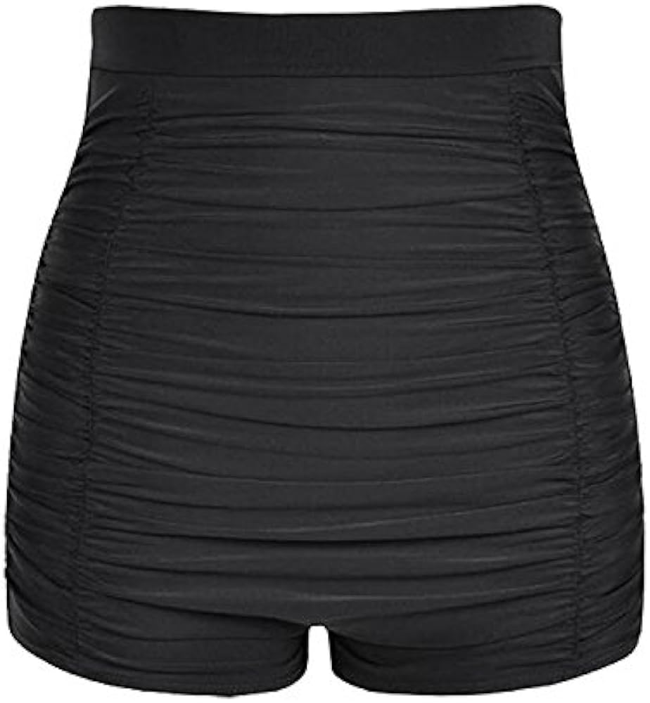 Women's Tankini Bikini Bottom High Waist Swim Shorts Briefs Shirred Tankini Bottom Sport Swimwear S-XXXL