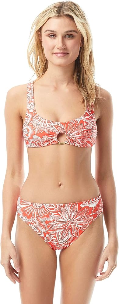 Vince Camuto Riviera Dei Fiori Ring Bikini Top w/Removable Soft Cups