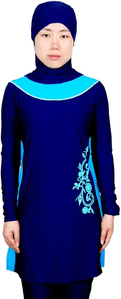 Modest Swimsuit Swimwear for Women Hijab Full Coverage Swimming Beachwear Long-Sleeve Surfing Suit Sun Protection