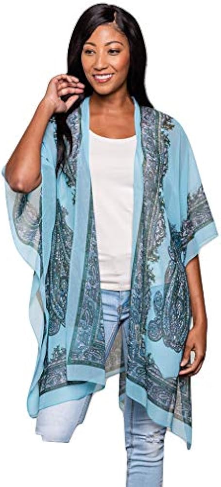 Kimono Aqua Splash One Size Fits All