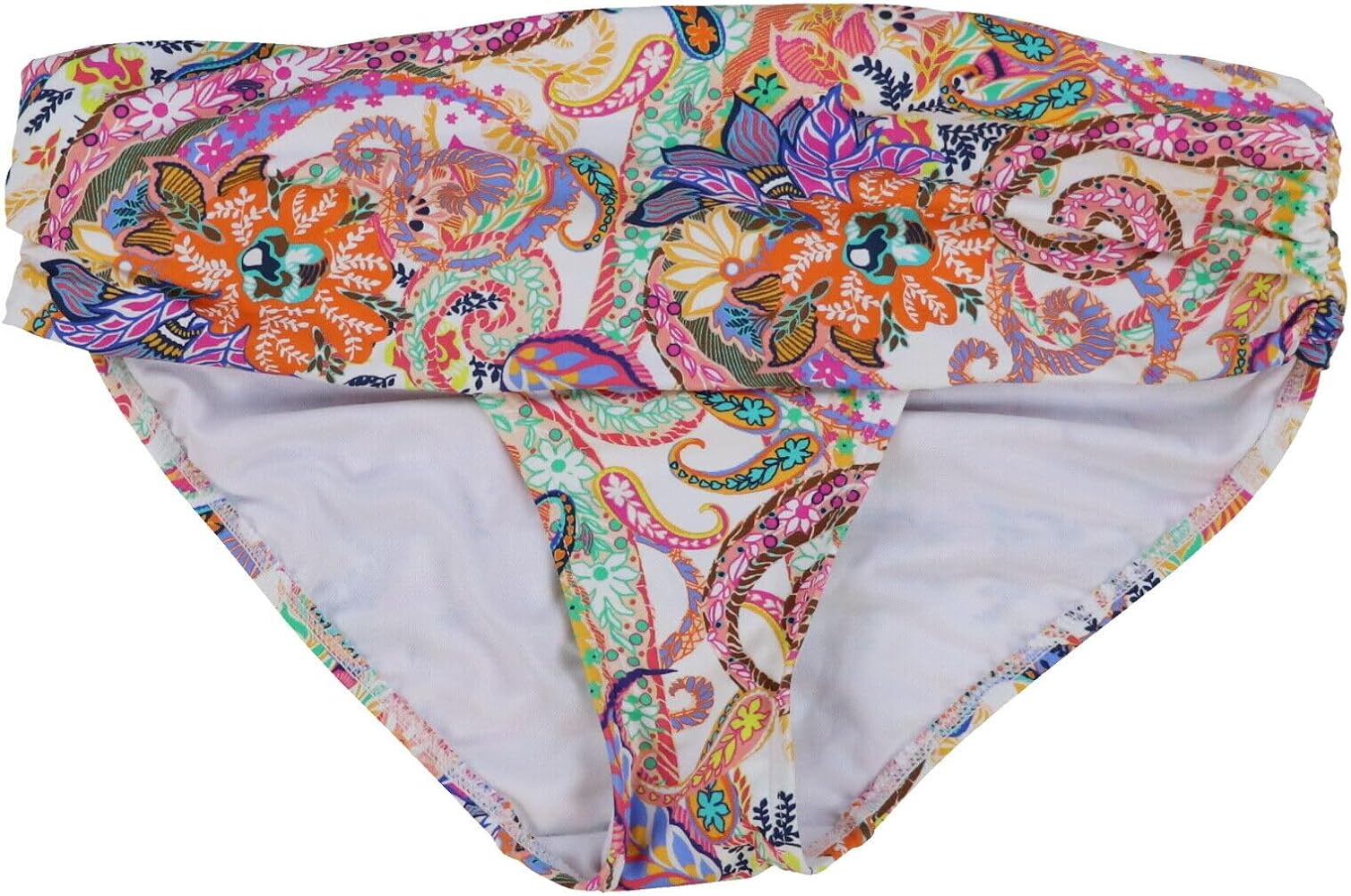 Ralph Lauren Women's Print Paisley Majestic Shirred Hipster Bikini Swim Bottom Red Size 14