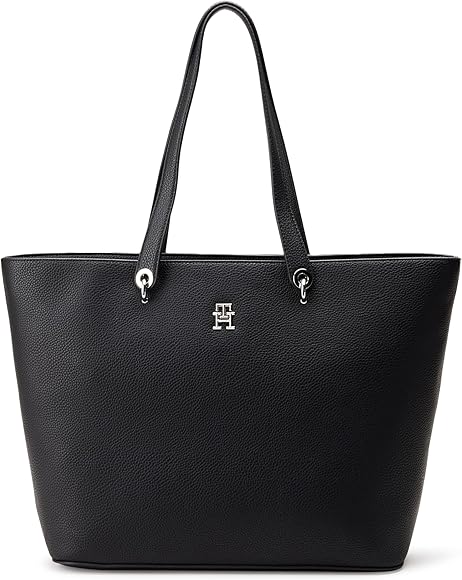 Tommy Hilfiger TH Emblem Tote Aw0aw15178, Bolsa de Mano para Mujer, One Size