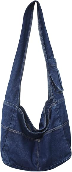 LHHMZ Bolsos Hobo de Mezclilla para Mujer Bolso de Hombro Vaquero Retro Bolsos Casuales de Mezclilla