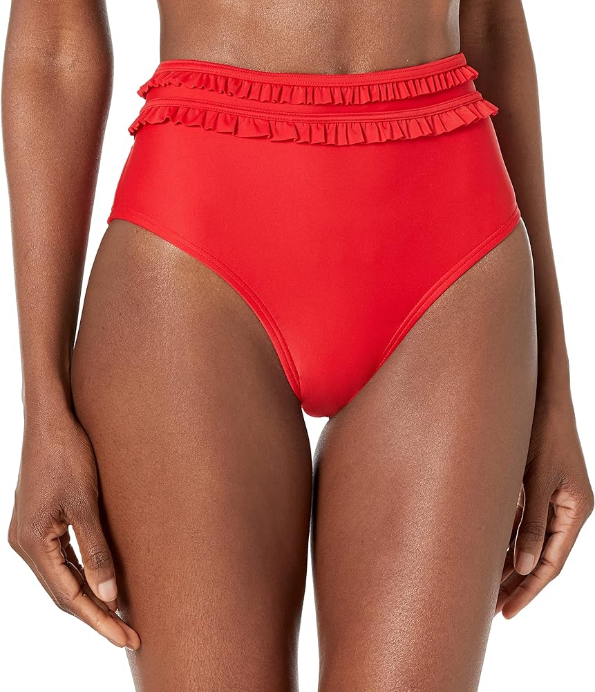 Tommy Hilfiger Women's High Waisted Full Coverage Bikini Bottom