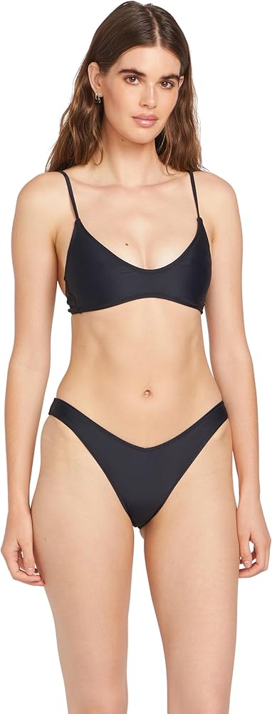 Volcom Women's Standard Simply Solid V Swimsuit Bikini Bottom