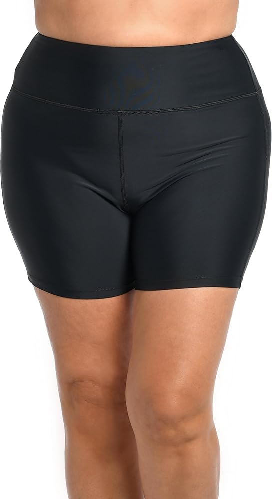 Maxine Of Hollywood Women's 6" Inseam Biker Swim Short Bottoms