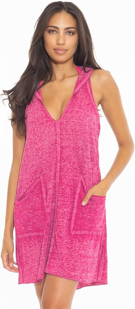 Becca by Rebecca Virtue womens Beach Date Hooded T-shirt Dress Cover-up