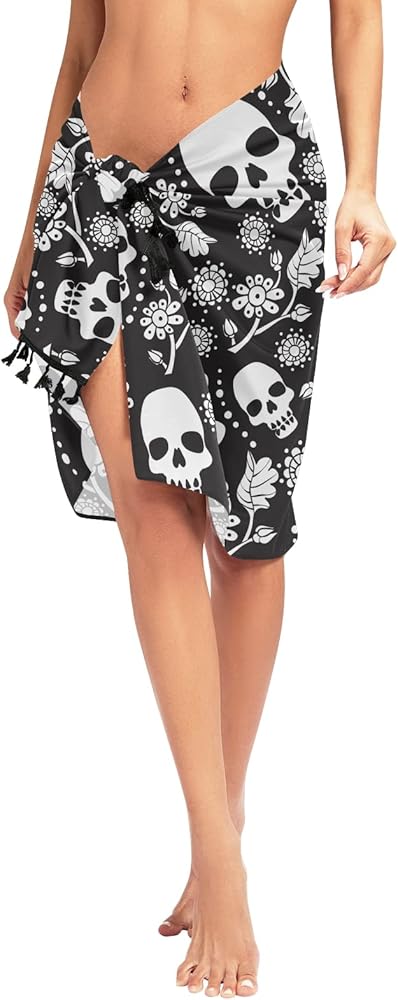 Naanle Women's Cover Ups Skirt Sarongs Beach Wrap Skirt Cover Up Bikini for Swimwear Short