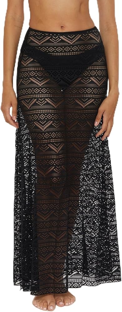 BECCA Color Play Maxi Skirt, Casual, High Side Slits, Beach Cover Ups for Women