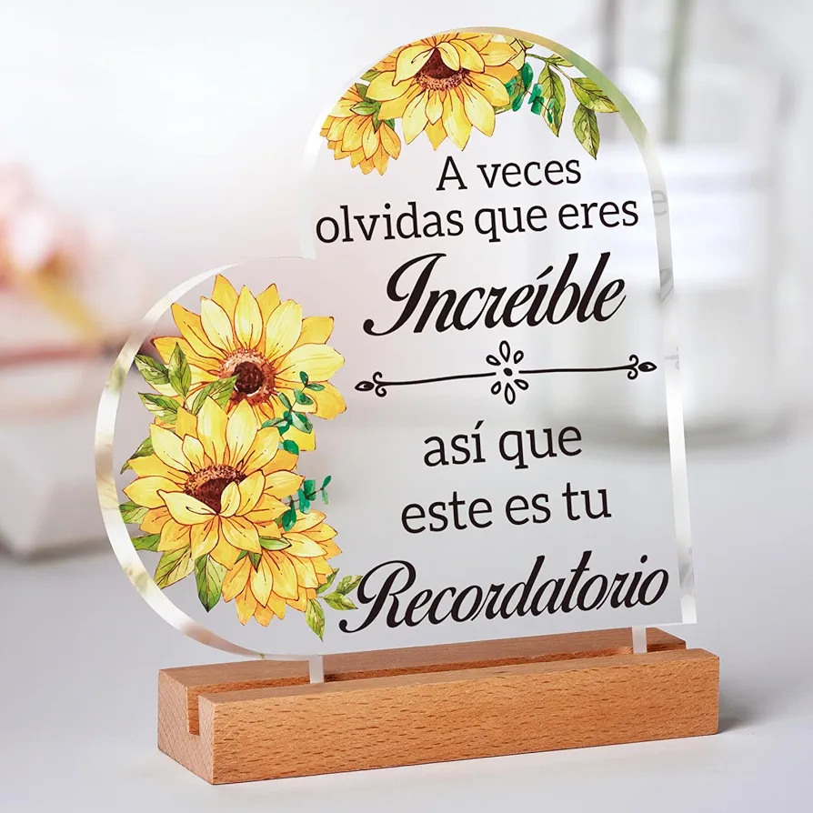 Regalo Dia de La Madre, Regalo Mujer, Placa Acrílica Regalos para Mujer, Regalo Cumpleaños Mujer, Regalos Original Mujer, Regalo Amiga, Regalo Original Mujer, Regalo Hermana, Encouraging Plaque 2.0