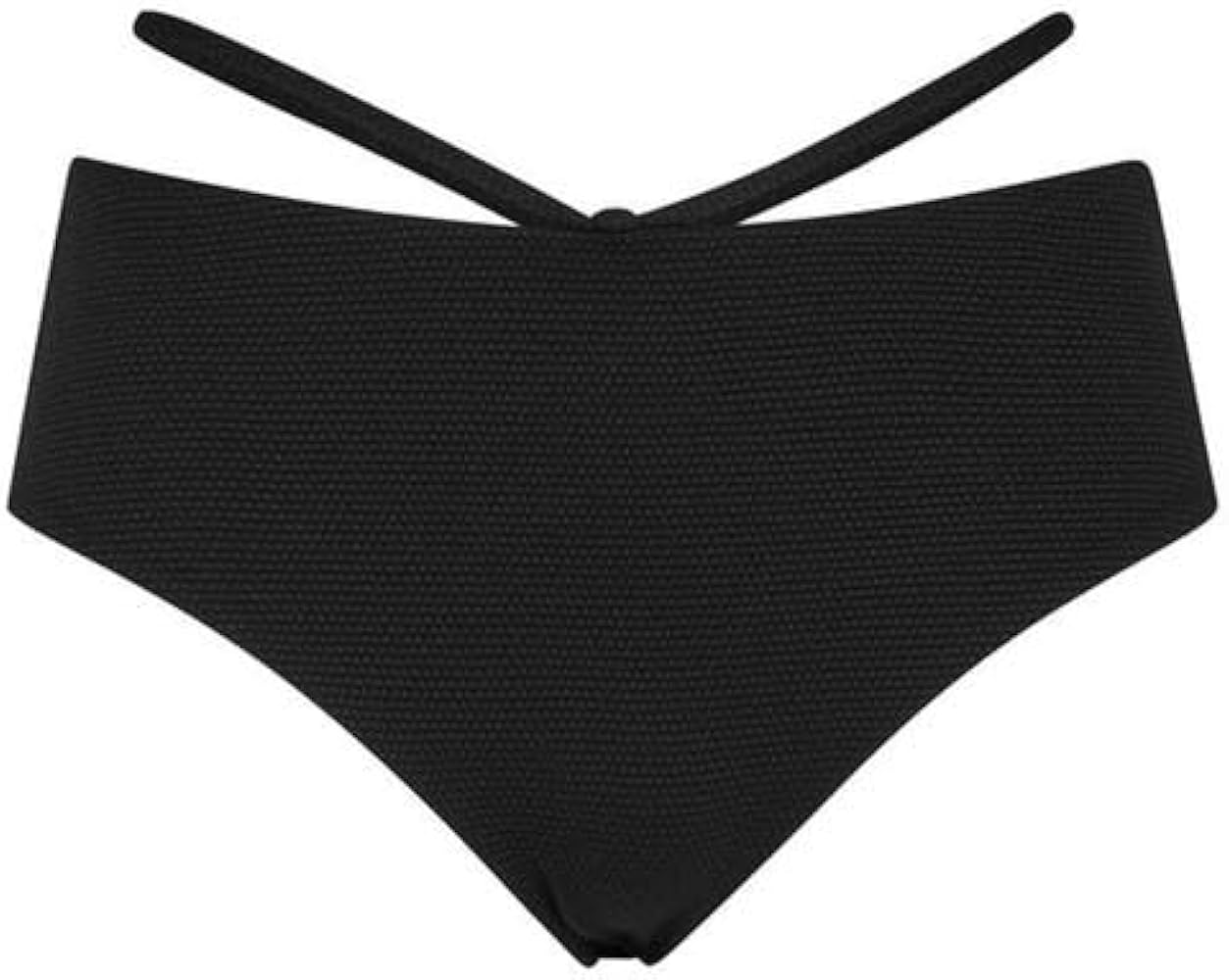 HUGO Women's Standard Big Logo String Detail High Waisted Bikini Bottom