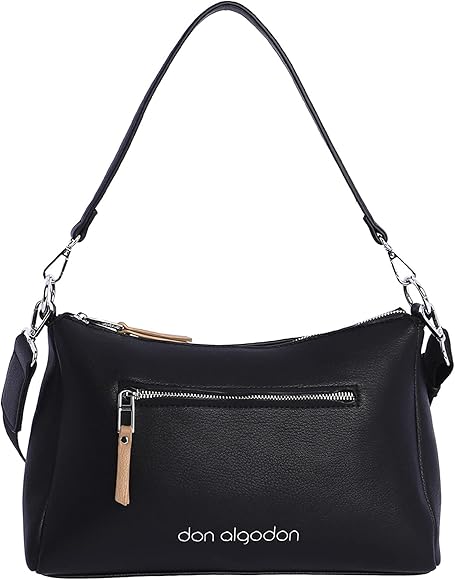 DON ALGODON - Bolso bandolera mujer - Bolso mujer - Bolsos bandolera mujer - Bolsos de mujer bandolera casual gran capacidad con 3 cremalleras