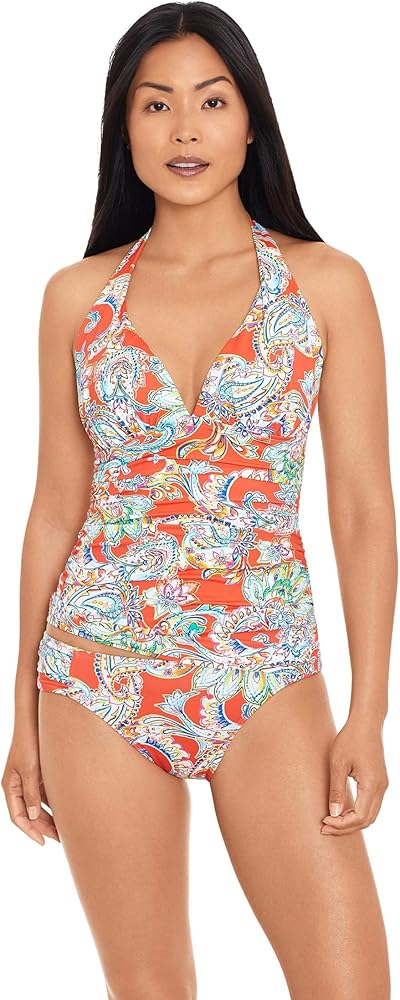 Lauren Ralph Lauren Multi Paisley Molded Cup Tankini Top Multicolored 6