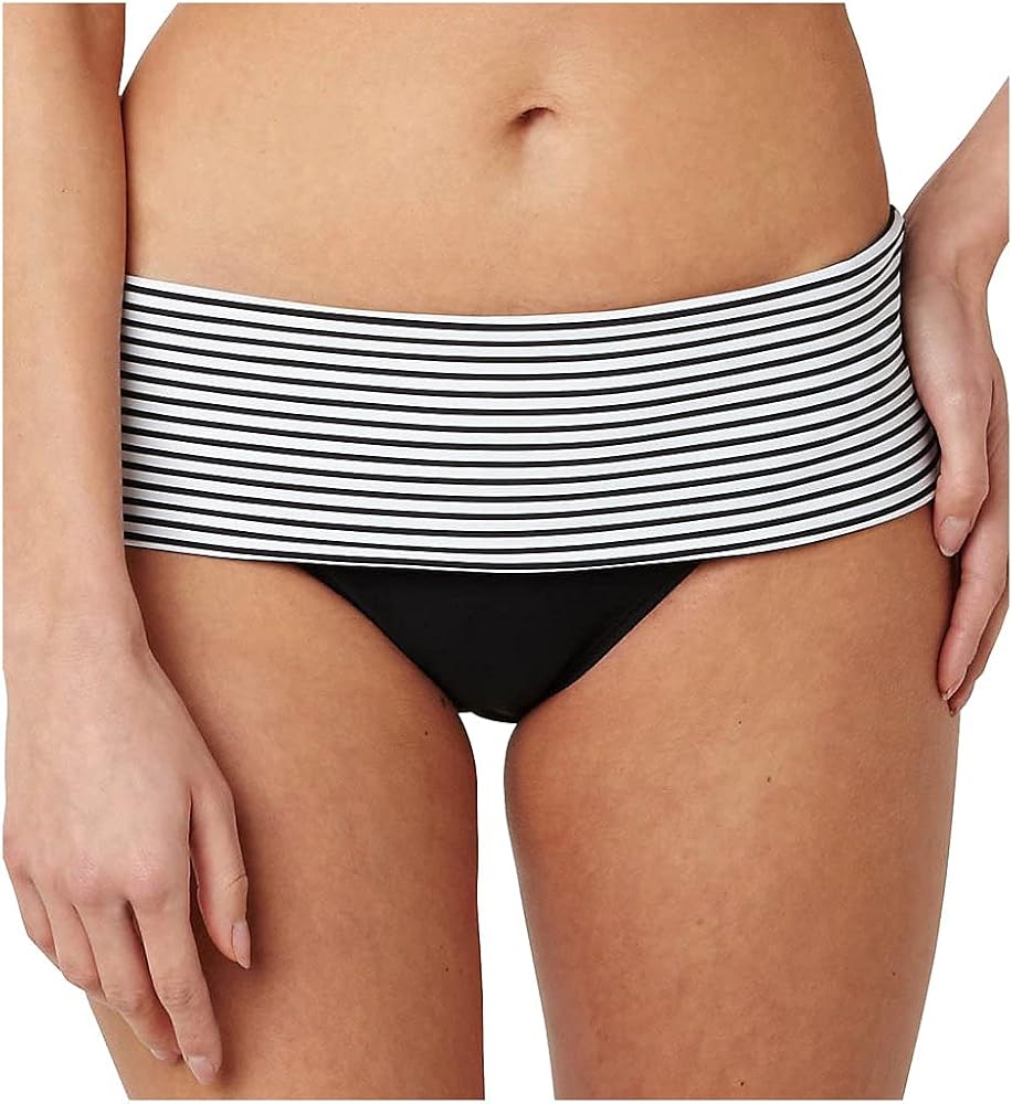 Panache Women's Swim Anya Stripe Folded Bikini Bottom