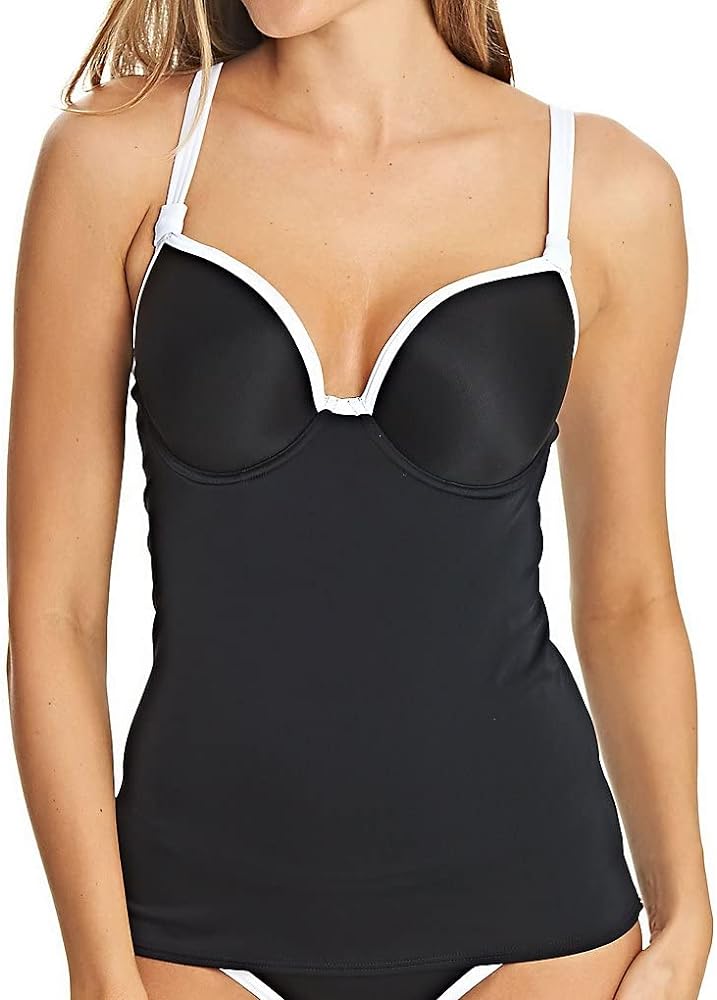 Freya Women's Standard Back to Black Underwire Tankini Top