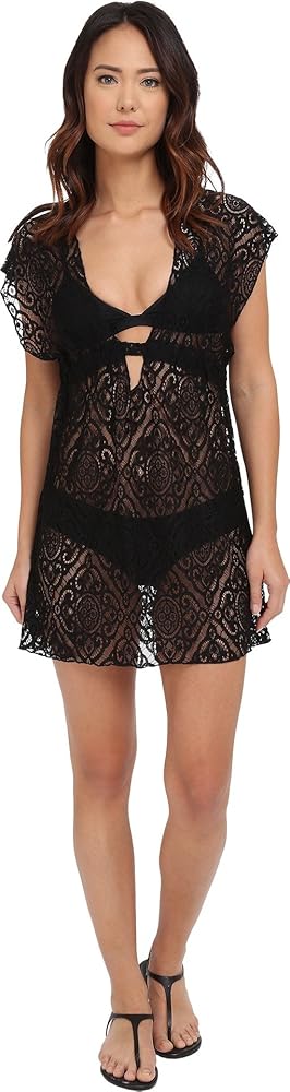 Becca by Rebecca Virtue Women's Amore Tunic Cover-up Black Large/X-Large