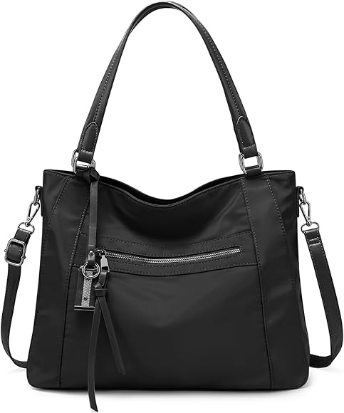 BAICLES Bolso Mujer Grande Nylon Tote Bag Bolso Universidad con Asa de Hombro Y Mano Mujer Bolso Portatil Mujer Ordenador 14 Pulgadas Bolso Shopper para Trabajo Compras Viajes Escuela