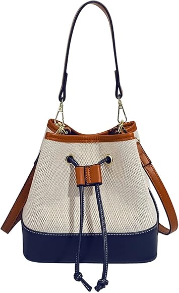 CORIOS Bolso de Mano para Mujer Bolsa de Cubo Bolsos de Hombro PU Cuero Bolso Bandolera Bolsos Cruzados Lona Bolso Shopper Bolsa de Ocio para Compras Viajes Citas Trabajo