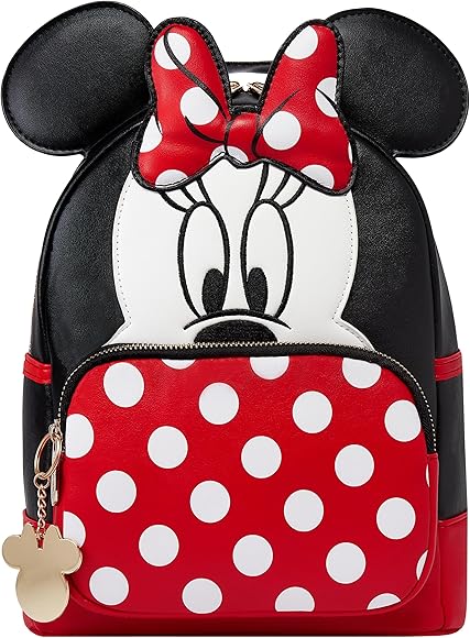 Disney Mochila Minnie Mouse | Mochila Minnie Mouse Mujeres | Bolsa Mujer | Talla Unica Negro