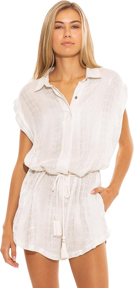 ISABELLA ROSE womens Villa Short Romper - Bathing Suit Cover Ups for WomenSwimwear Cover Up