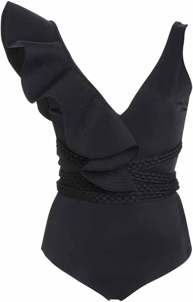 Heavy Pressed Thread Braided Belt piece Swimsuit Women's European and American Swimsuit