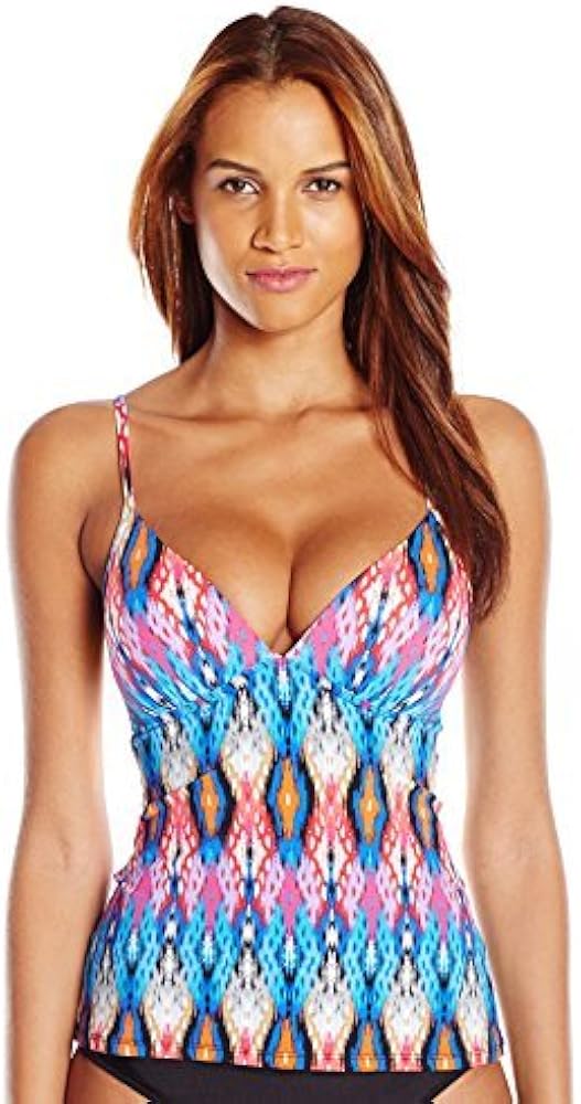 Skye Women's Standard Kara Tankini Top Swimsuit, Mojave Print, X-Large