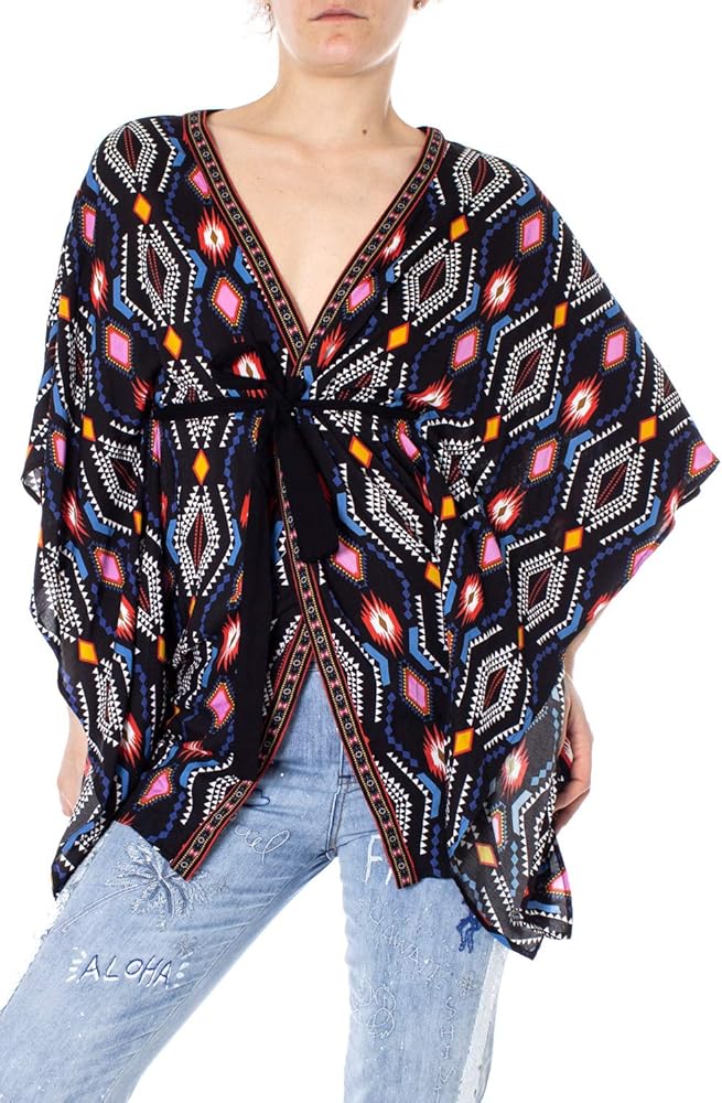 Desigual Women's Shama Swimwear Cover-Up, Black Multi, Medium