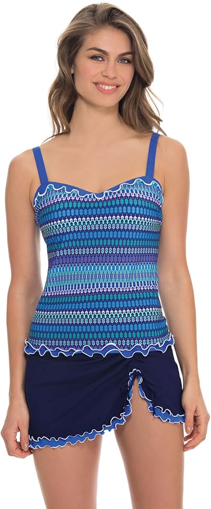 Profile by Gottex Womens Underwire Bra Sized Tankini Top