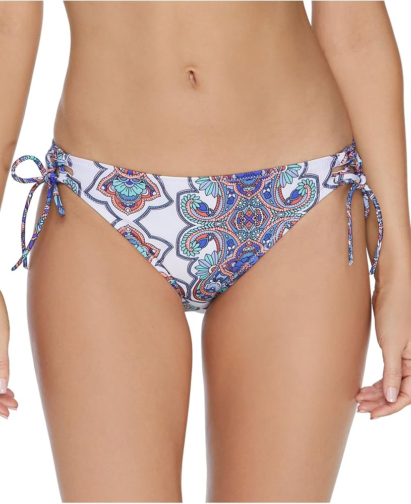 Raisins Small Junior Golden Hour Printed Side-Tie Bikini White S