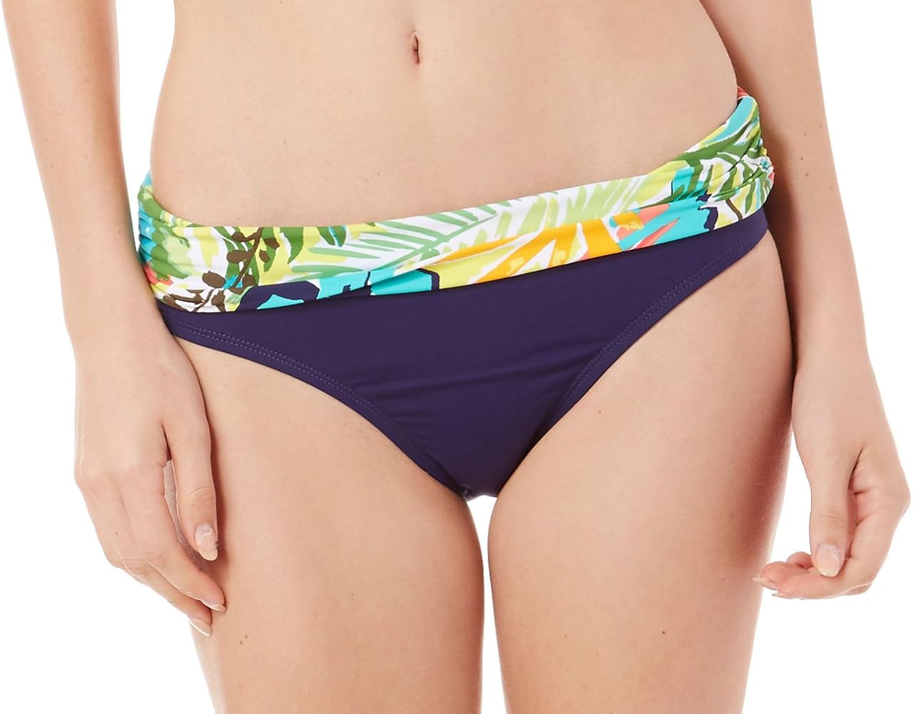 Anne Cole Island Time Printed Fold-Over Bikini Bottoms Multi M