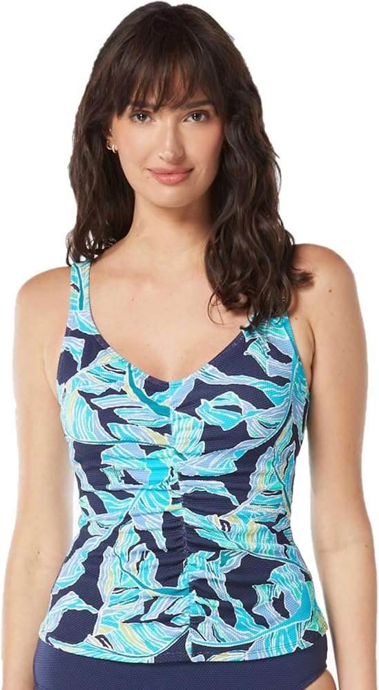 BEACH HOUSE Jenny Textured Tankini Top — Figure Flattering Fitted Swim Top