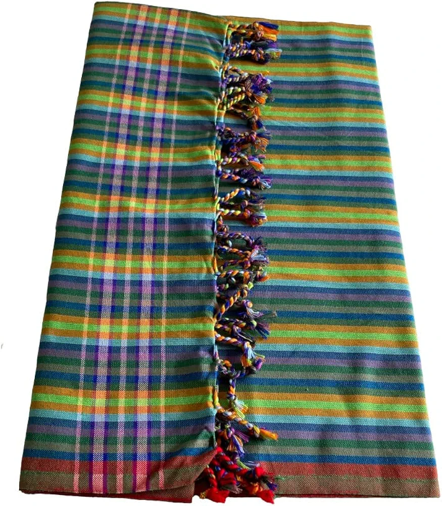 A Green Striped Kikoy Waist Wrap