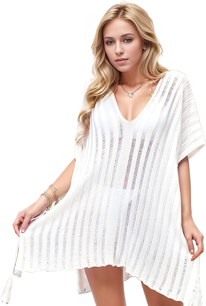 Women's Swimwear Cover Up Beach Crochet Swimsuit Coverup for Women Plus Size Bathing Suit Cover